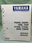 Genuine Yamaha LIT-18610-01-82 P60W, C60W, 70W, 75W, P75W Service Manual 1998 Used. Price: $41.95.