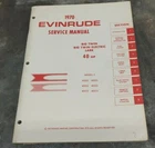 1970 Evinrude Service Manual, P/n 4688-BIG Twin/electric 40HP Model 40002 Used. Price: $19.99.