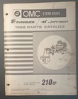 1968 Omc 383056 Item # 4533 210 Hp TU-17R, TUE-17R Stern Drive Parts Catalog Used. Price: $9.95.