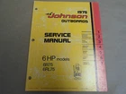 1975 Johnson Outboards Service Manual Hp 6R75 6RL75 Oem Boat X Used. Price: $58.99.