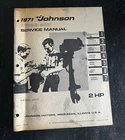 Factory 1971 Johnson Outboard Hp Service Manual P/n JM.7101 Model 2R71 Used. Price: $24.99.