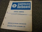 1966-1967 Chrysler 75 105 Hp Outboard Motors Shop Service Repair Manual OB981 Xz Used. Price: $59.06.