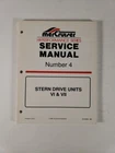 Mercruiser Hi-performance Manual #4 Stern Drive Units & Vii P/n: 90-848656 Used. Price: $34.95.