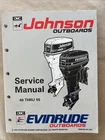 1992 Omc Evinrude Johnson Et 40 Thru 55 Hp Models Service Manual P/n 508283 Used. Price: $34.99.