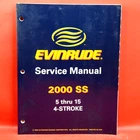 2000 Ss Evinrude Thru 15 4-STROKE Oem Service Manual P/n 787061 Vg Used. Price: $25.46.