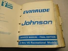 1985 Omc Evinrude Johnson Recreational Outboard Service Repair Manual 2 Thru V-6 Used. Price: $89.95.