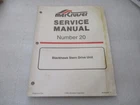 1992 Mercury Mercruiser #20 Blackhawk Stern Drive Unit Service Manual 90-823228 Used. Price: $7.42.