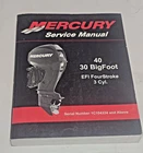 Mercury 40 Bigfoot Efi Stroke Cyl. Service Manual 90-883064R03 Oem Used. Price: $18.00.