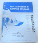 1974 Evinrude Fastwin Hp Model 15404-15405 15454-15455 Service Manual 5015 Used. Price: $19.56.
