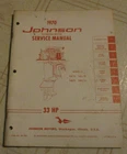 1970 Johnson Hp 33E70 33R70 33EL70 33RL70 Outboard Motor Service Manual Used. Price: $18.49.