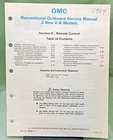 New Genuine Omc 394607-9 Section Nine Remote Control Service Manual 1983. Price: $39.86.