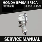 Honda BF40A BF50A BF35A BF45A Outboard Motor Service Manual Usb Drive Pdf New. Price: $14.99.