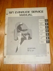 1971 Evinrude 9.5 Hp Service Manual Sportwin Omc Outboard Repair Book New. Price: $29.95.