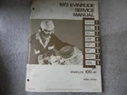 Evinrude Outboard Service Manual 1972 100 Hp P# 4821 Nice Used. Price: $5.60.