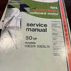 1974 Johnson Hp Outboard Motor Service Manual 50ES74 50ESL74 Repair Used. Price: $29.95.