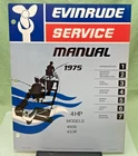 New Genuine Evinrude 5088 4 Hp Model Service Manual 1975. Price: $24.70.
