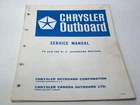 1966 Chrysler Outboard Service Manual 75 & 105 Hp OB981 Used. Price: $19.99.
