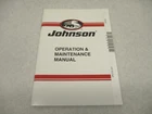 1998 Johnson 2-3.3 Hp Outboard Owner Operation & Maintenance Manual New. Price: $28.99.