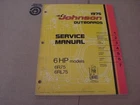 1975 Johnson "6HP 6R75/6RL75" Service Manual #JM7504 2-E-4 Used. Price: $15.95.
