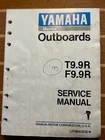 LIT-18616-00-92 Oem Service Manual Yamaha Outboards T9.9R, F9.9R Models Used. Price: $30.99.