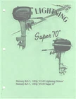 Mercury 10HP KE-7 '47-'49 & KF-7 '49-'50 Vintage Outboard Service Manual. New. Price: $18.50.