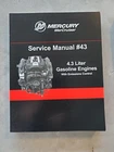 2014 Mercury Mercruiser Service Manual #43 4.3L Gasoline Engines 90-8M0041669 Used. Price: $75.00.
