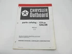 OB3075 Outboard Parts Catalog For Chrysler Hp Sailor 1979 121H9A 121B9A Used. Price: $15.95.