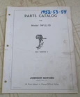1952 1953 1954 Johnson Jw (l) 10 Sea Horse Hp Outboard Parts Catalog Manual Used. Price: $18.49.