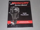 Mercury 75/90 Hp Fourstroke Service Manual, Starting 2000, 90-858895R1 Used. Price: $35.00.