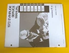 1972 Evinrude Outboard 4813 Fisherman Hp Techicians Service Manual Model 6202 Used. Price: $14.44.
