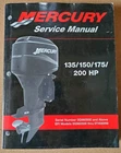 Mercury Marine Boat Service Manual 135/150/175/200 Hp P/n 90-878079R01 Used. Price: $99.99.