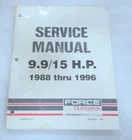 1988-96 Force Outboards 9.9/15 Hp Models Service Manual P/n 90-823264 Used. Price: $13.57.