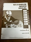 Used Oem 1972 6HP Fisherman Evinrude Service Manual P/n 4813 6202 6203. Price: $32.00.