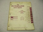 4283 Omc 1966 Evinrude Outboard Service Repair Manual 40 Hp Lark Big Twin/electr Used. Price: $22.95.