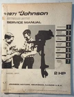 Omc JM-7101 1971 Johnson Hp 2R71 Model Outboard Service Manual Used. Price: $19.95.