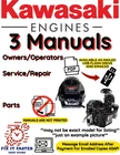 Kawasaki FA210 Engine Manual Service Repair Shop Parts Owner Operator Pdf Usb Like. Price: $39.99.