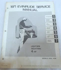 1971 Evinrude Lightwin Yachtwin Hp Model 4106 4136 Service Manual Item No 4745 Used. Price: $15.07.