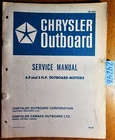 Chrysler 4.9 Hp Outboard Service Manual Ob 1895 10/72 73 44HA-45HB 54HA-55BB Used. Price: $20.00.