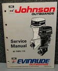 1993 Et 88 90 100 115 Hp Cv Johnson Evinrude Outboard Manual 508285 Used. Price: $29.95.