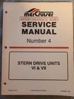 Mercury Mercruiser 90-848656 Hp Service Manual #4 Used. Price: $20.00.
