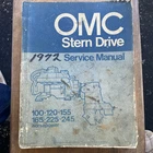 Omc Stern Drives Service Manual, 100/120/155/165/225/245 Horsepower (p/n 979866) Used. Price: $15.95.