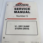 Oem Mercury Marine Mercruiser 90-840250, Service Manual #5, Dry Sump Stern Drive Used. Price: $15.95.