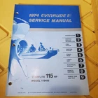 1974 Evinrude Service Manual Starflite 115 Hp #5021 Used. Price: $10.99.
