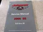 2000 Omc Johnson Evinrude Ss 9.9 Thru 30 Hp Service Manual P/n 787067 Used. Price: $30.00.