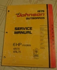 1975 Johnson Hp 6R75 6RL75 Outboard Motor Service Manual Used. Price: $16.00.