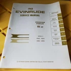 1968 Evinrude Service Manual Speedifour Starflite 85 Hp #4486 Used. Price: $10.99.