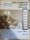 1972 Omc Evinrude Service Manual Starflite 100 Hp #4821 Used. Price: $18.99.