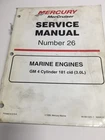 1999 Mercruiser #26 Gm 4 Cylinder 181 Cid 3L Engines Service Manual 90-861329-1 Used. Price: $8.10.