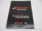90-860171061 2006 Operation & Maintenance Manual For Mercruiser Tks Sterndrive Used. Price: $12.48.