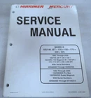 2002 Mercury/mariner 105/140 Jet 135 Thru 225 Models Service Manual 90-824052R3 Used. Price: $47.42.